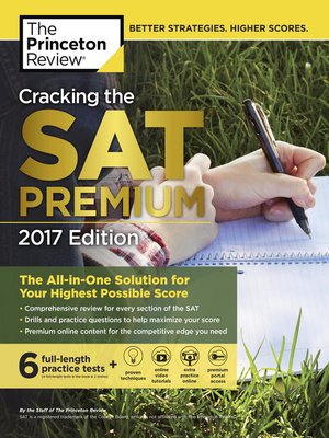 cover image of Cracking the SAT Premium Edition with 6 Practice Tests, 2017